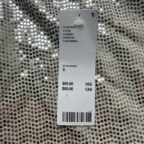 Urban Outfitters Silver Sequin Micro Mini Skirt *BRAND NEW WITH TAGS/UNWORN* - Picture 4 of 7